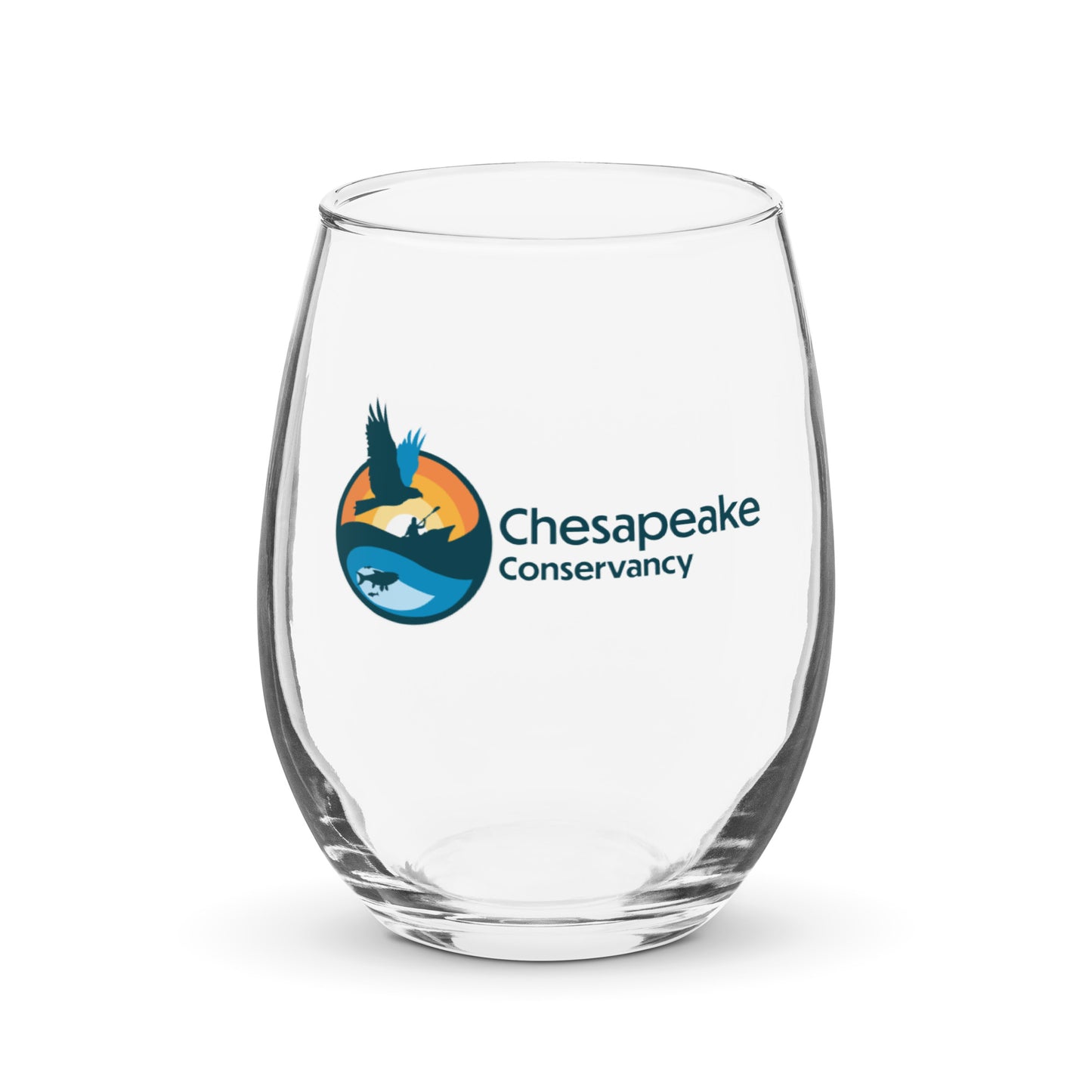 Logo - Stemless wine glass